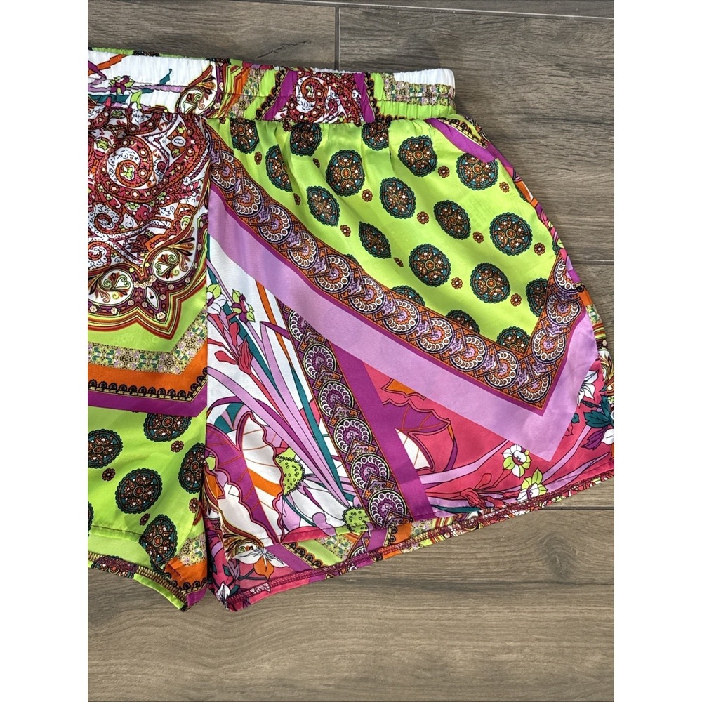 Shein Shorts Polyester Boho‎ Chic Pucci-like Print Women's Large - Picture 4 of 14